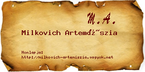 Milkovich Artemíszia névjegykártya